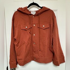 Hayden Los Angeles Rust Hooded Snap
Button Jacket NWT